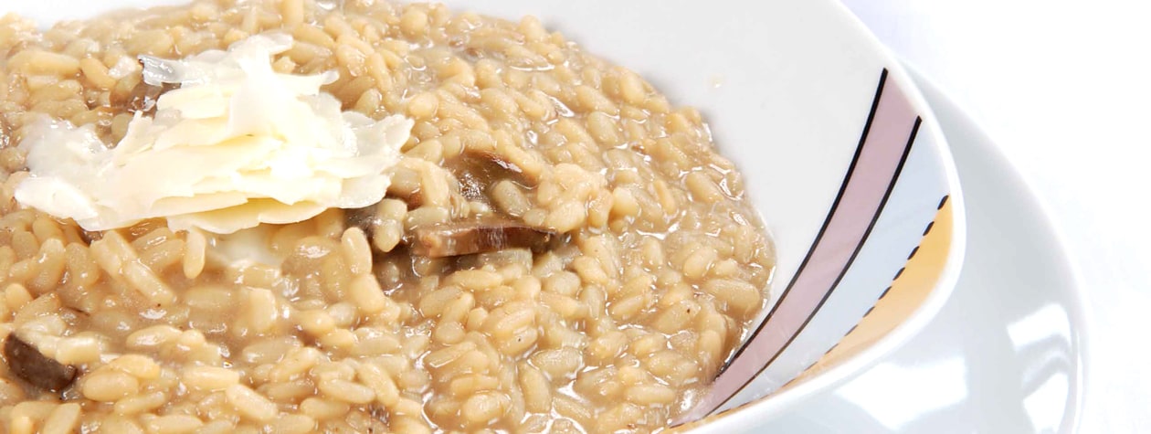 Risotto con funghi porcini e Total